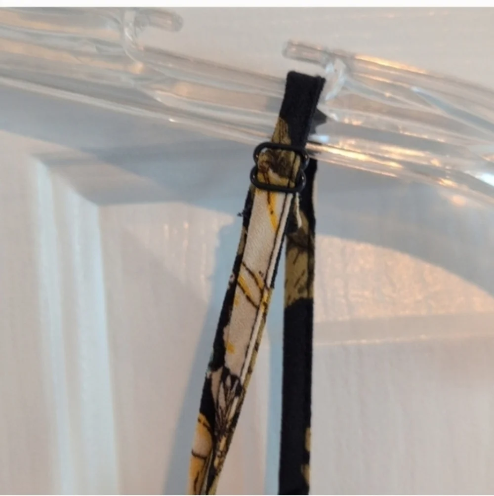 NWT Spring Navy Blue Jumpsuit with Yellow-Gold Floral print Slit - Picture 11 of 14